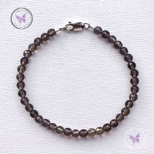 Smokey Quartz Faceted Beaded Bracelet